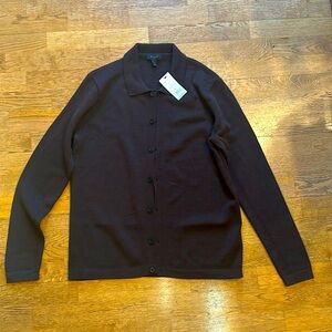 Men’s brown button sweater.  BNWT